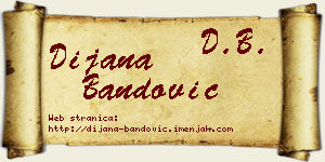 Dijana Bandović vizit kartica